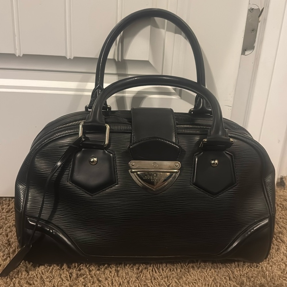 Louis Vuitton Black Epi Leather Montaigne GM Bag